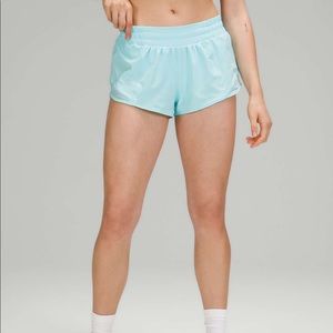 Icing Blue Lululemon Hotty Hot Short 2.5” inseam low rise